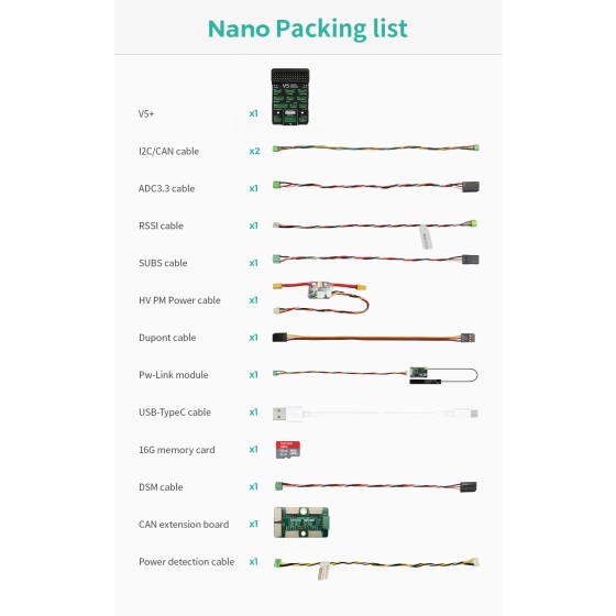 Wholesale Price CUAV B Quadcopter Pixhack Uav Aircraft V5 Nano Electronic Metal Board Ardupilot Px4 Flight Controller for FPV